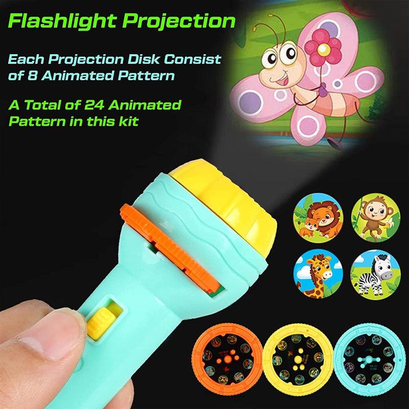 Slide Flashlight Torch Education Learning Kids Toy (with 3+3 slides free)