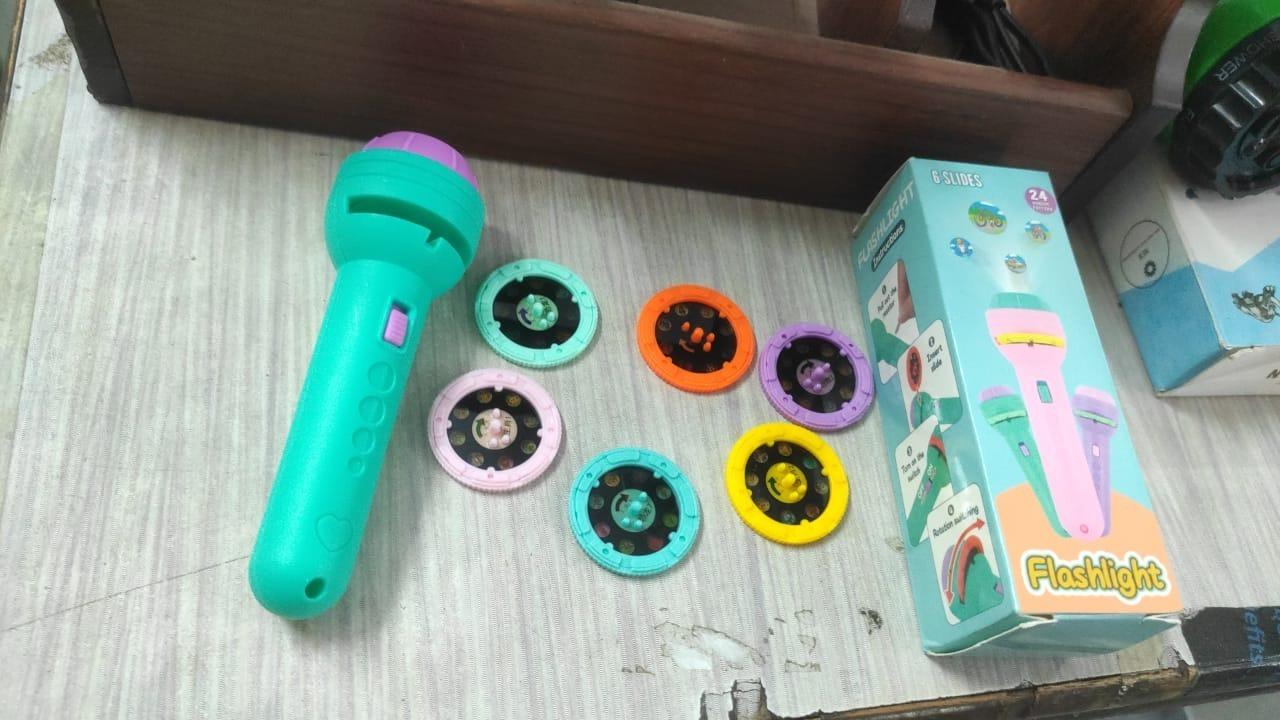 Slide Flashlight Torch Education Learning Kids Toy (with 3+3 slides free)