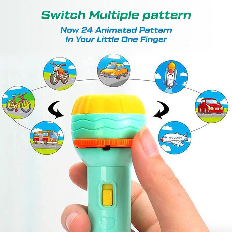 Slide Flashlight Torch Education Learning Kids Toy (with 3+3 slides free)