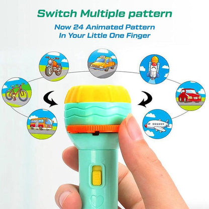 Slide Flashlight Torch Education Learning Kids Toy (with 3+3 slides free)